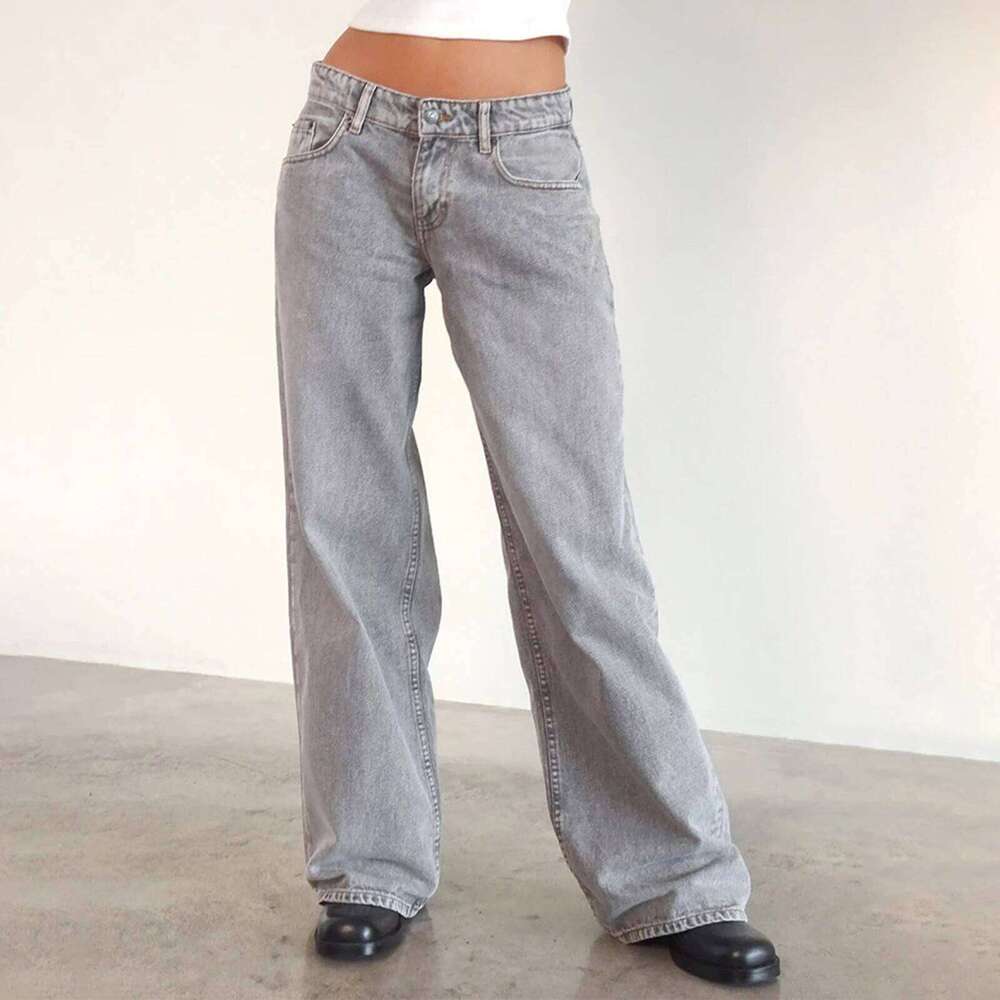 Y2K Baggy for Women Trendy Low Rise Casual Straight Leg Boyfriend Jeans Denim Pants with Pocket Streetwear C260126 - view 3