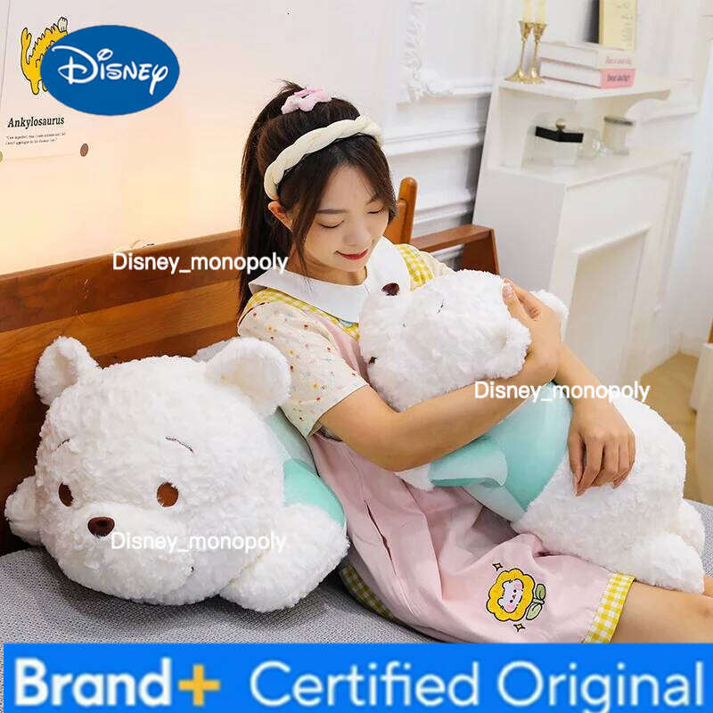 Disney 35/85cm Winnie The Pooh White Plush Toy Soft Cartoon Anime Stuffed Animal Plushies Doll Pillow Birthday Christmas Gifts H260126