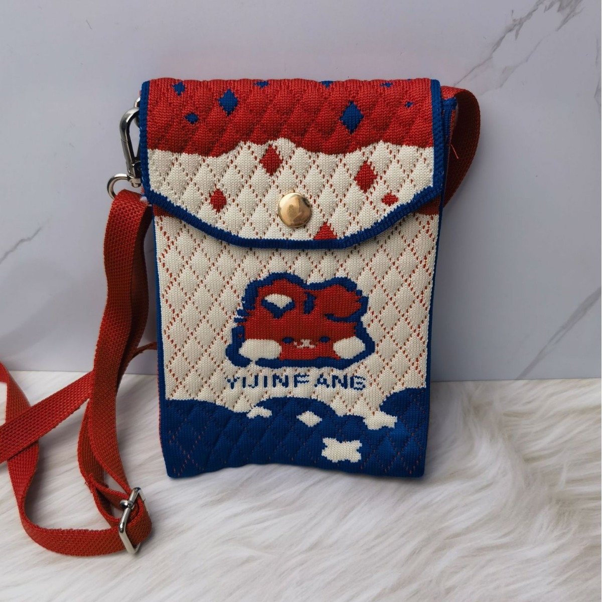 Panda Women's Knitted Handbag Crossbody Phone Mini Small Shoulder Bag Factory Simple Fashion