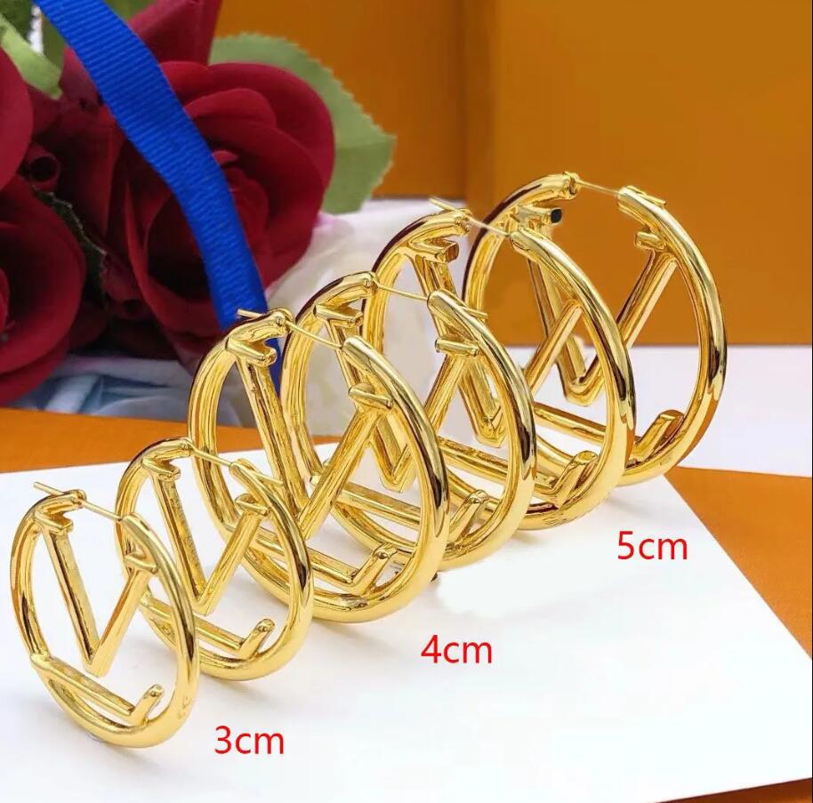 26ss Luxury big gold hoop earrings for lady women orrous girls ear studs set Designer Jewelry earring Valentine's Day Gift engagement