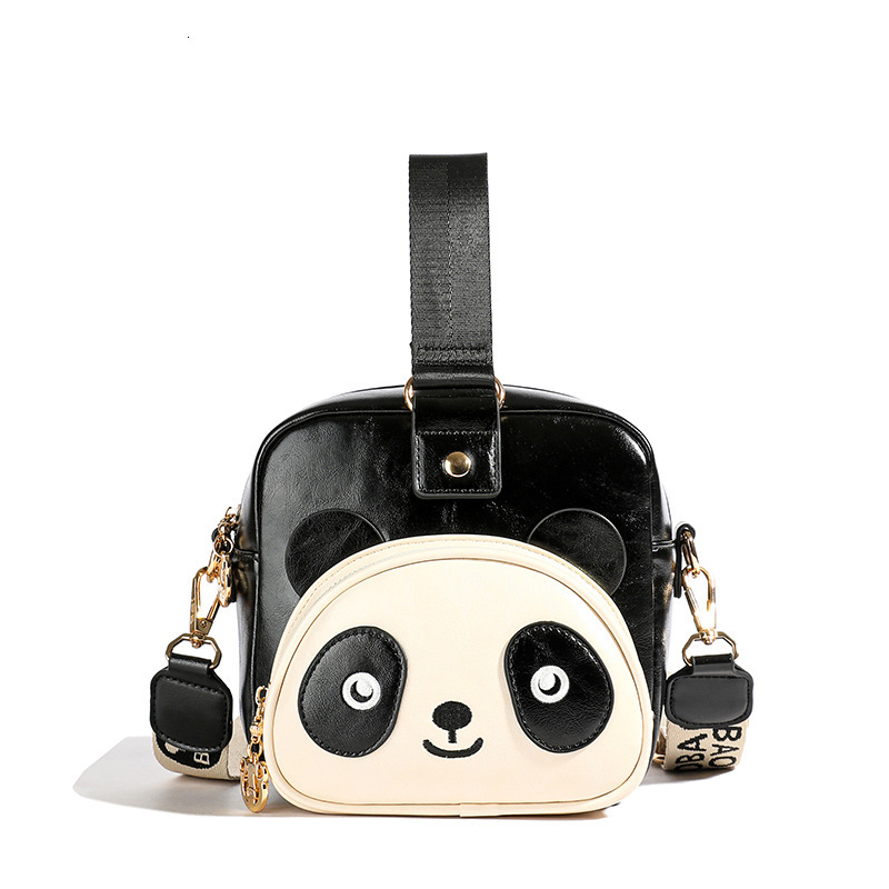 2025 New Niche Fashion Versatile Cute Cartoon Panda Crossbody For Women Casual Shoulder Handheld Small Square Bag