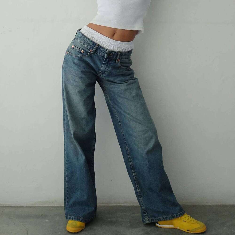 Y2K Baggy for Women Trendy Low Rise Casual Straight Leg Boyfriend Jeans Denim Pants with Pocket Streetwear C260126 - view 6
