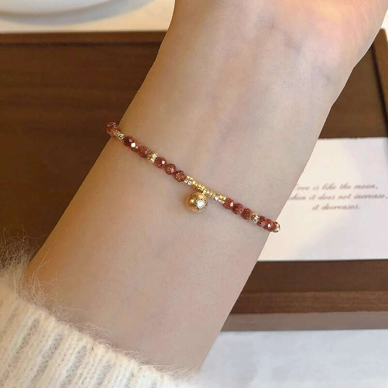 Sparkling Crushed Ice Sand Stone Small Gold Light Luxury Women High-End Unique Niche Atmosphere Bracelet