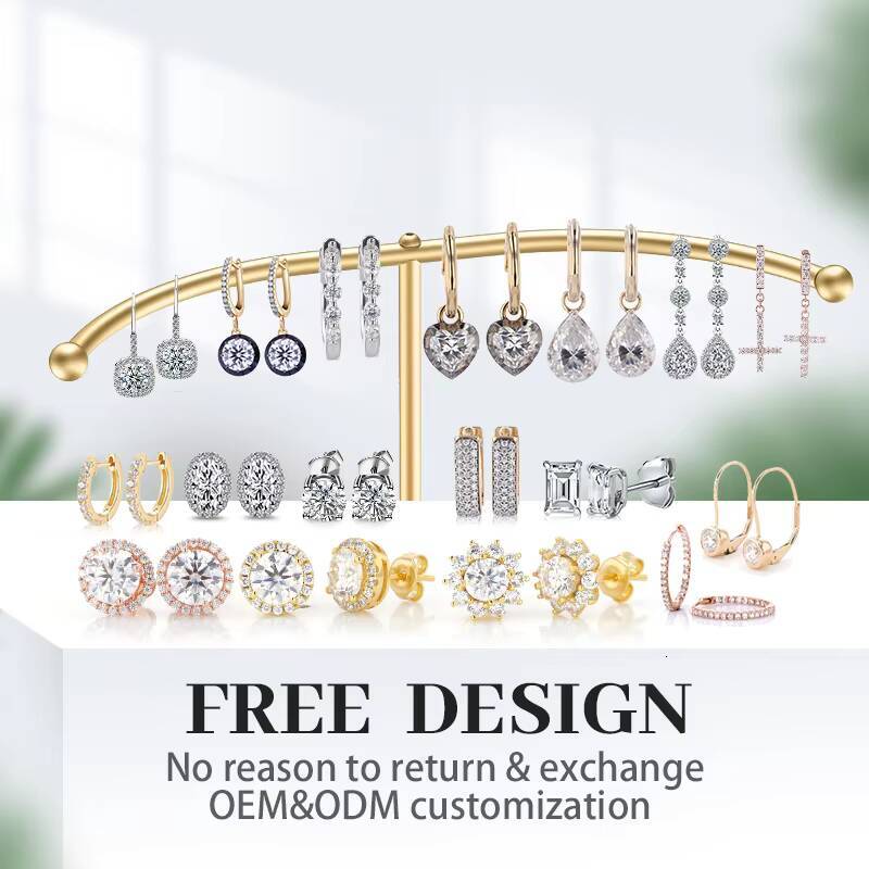 Starsgem Fine Jewelry 18K Solid Gold Yellow Hoop Earring CVD HPHT Lab Grown Diamonds Paved Huggie Earrings Factory Custom