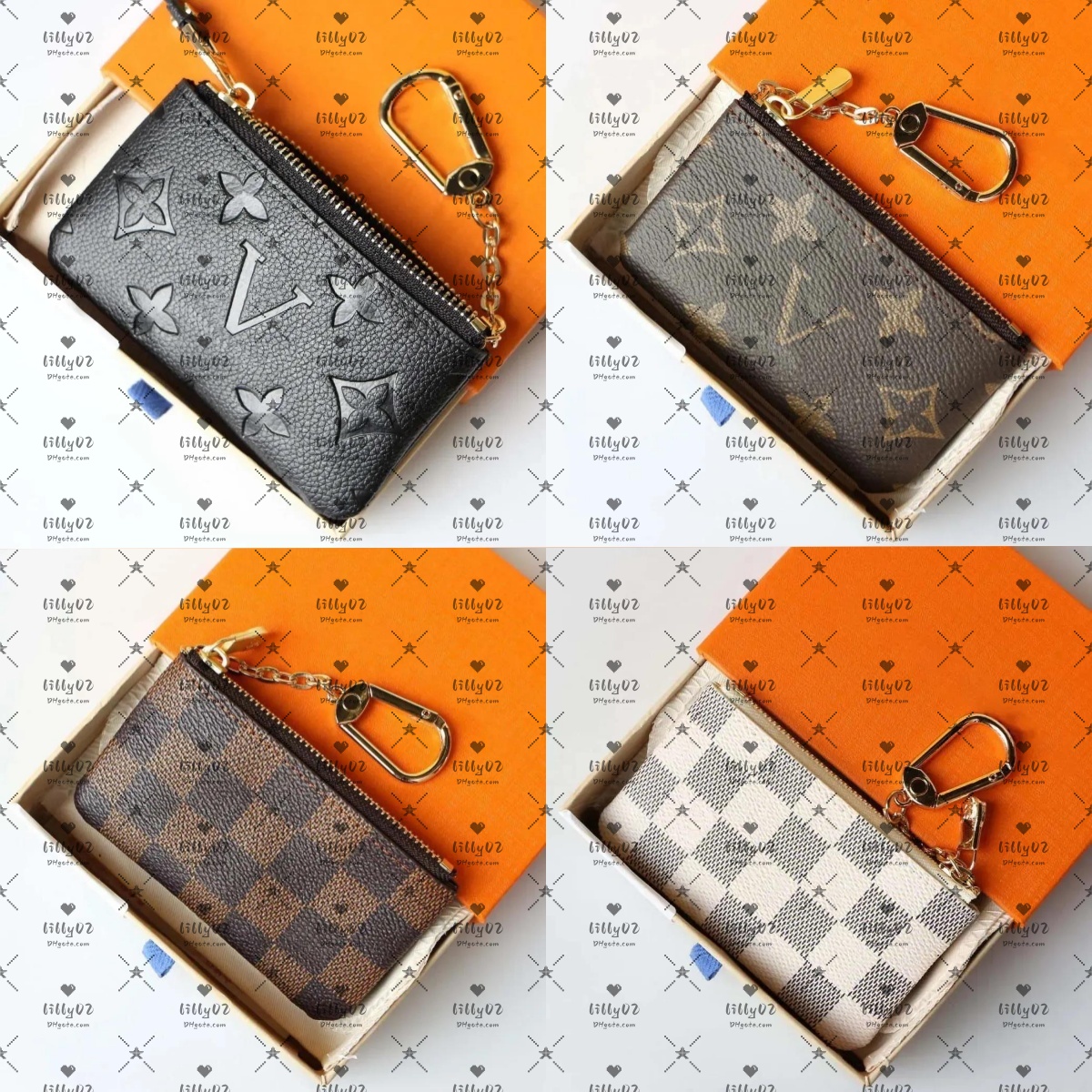 Designers luxurys Purses KEY POUCH POCHETTE CLES Women Mens Key Ring Credit Card Holder Coin Purses Mini Wallet Bag with box and dustbag M62650 M80879