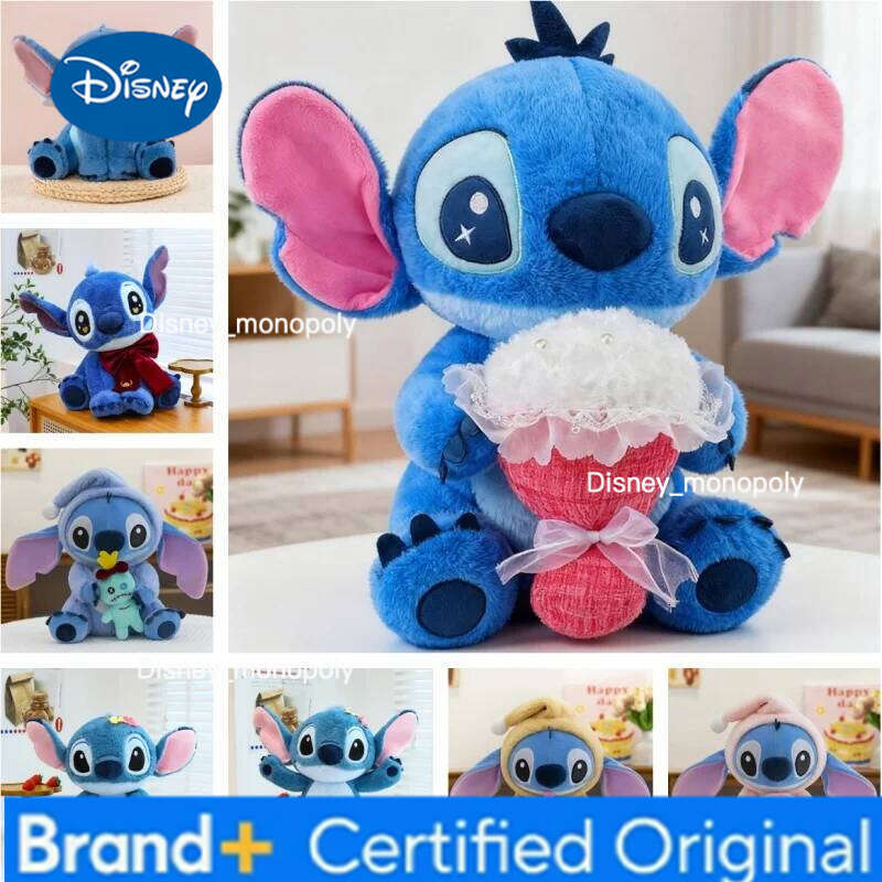 Disney Cartoon Stitch Stuffed Dolls Anime Plush Baby Pendant Toys Kawaii Birthday Christmas Gift For Kids H260126