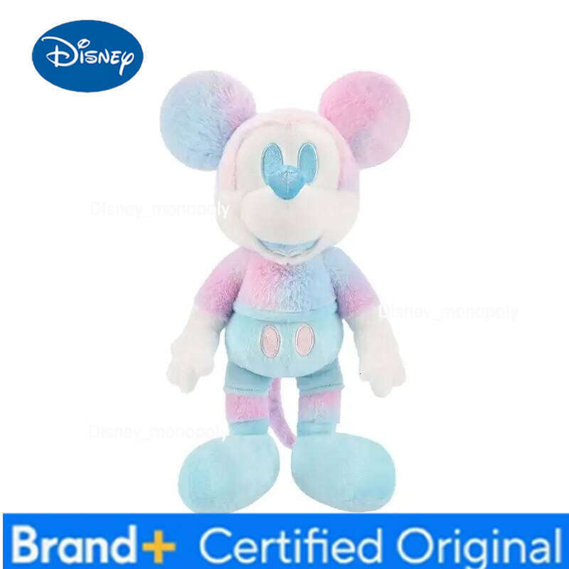 Disney Mickey Mouse Toy Colorful Series Cute Cartoon Sweet Anime Plush Soft Creative Realistic Bed Decoration Parent Child Gift H260126
