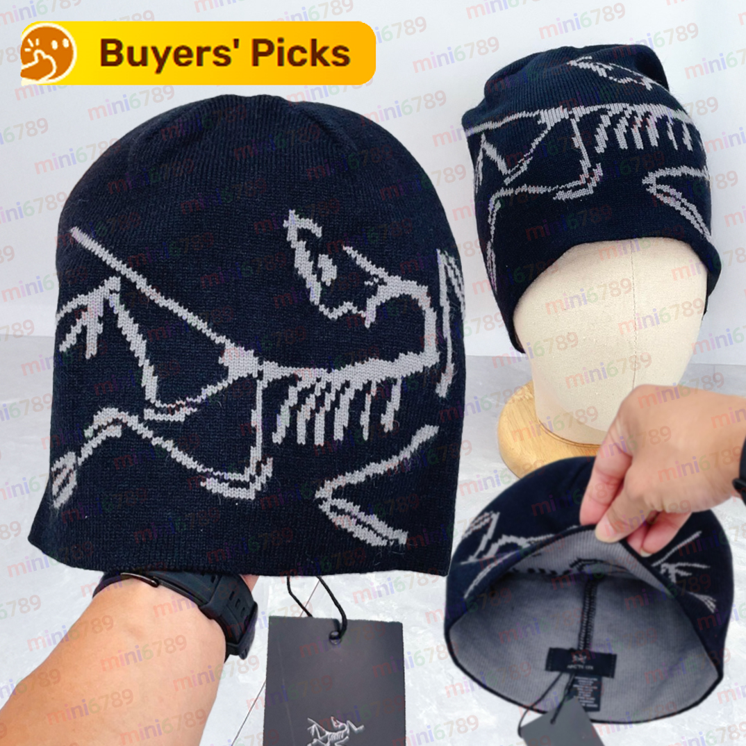 Classic beanie designer wool hat luxury cashmere hat embroidered ancient bird pattern street fashion brand arc beanie GROTO TOQUE autumn and winter warm hats