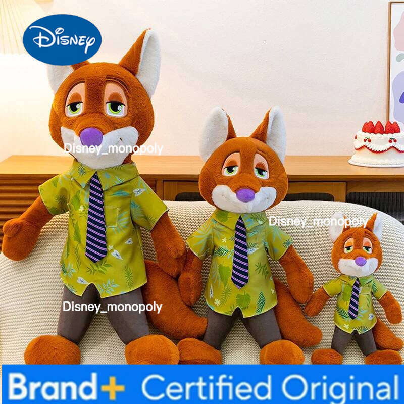 Disney 40-100cm Judy Hopps and Nick Wilde Zootopia Plush Anime Cartoon Cute Stuffed Xmas Plushie Kids Birthday Toys Gifts H260126