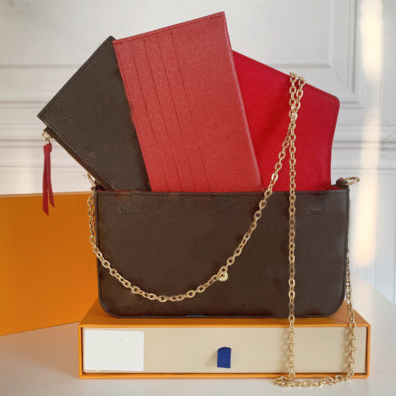 Designer clutch handbags woc Envelope Genuine leather caviar bags wallet on chain purse fashion lady shoulder bag women