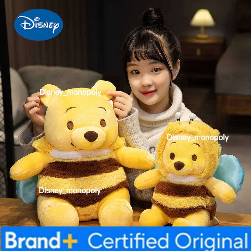 Disney Pooh Plush Toy Stuffed Animal Cartoon Winnie Bear Cosplay Bee Doll Soft Plushies Children's Room Decor Gifts H260126