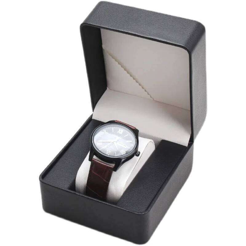 Storage Box PU Single Display Case Wristwatch Holder Travel Jewelry Watch Organizer For Men Gift