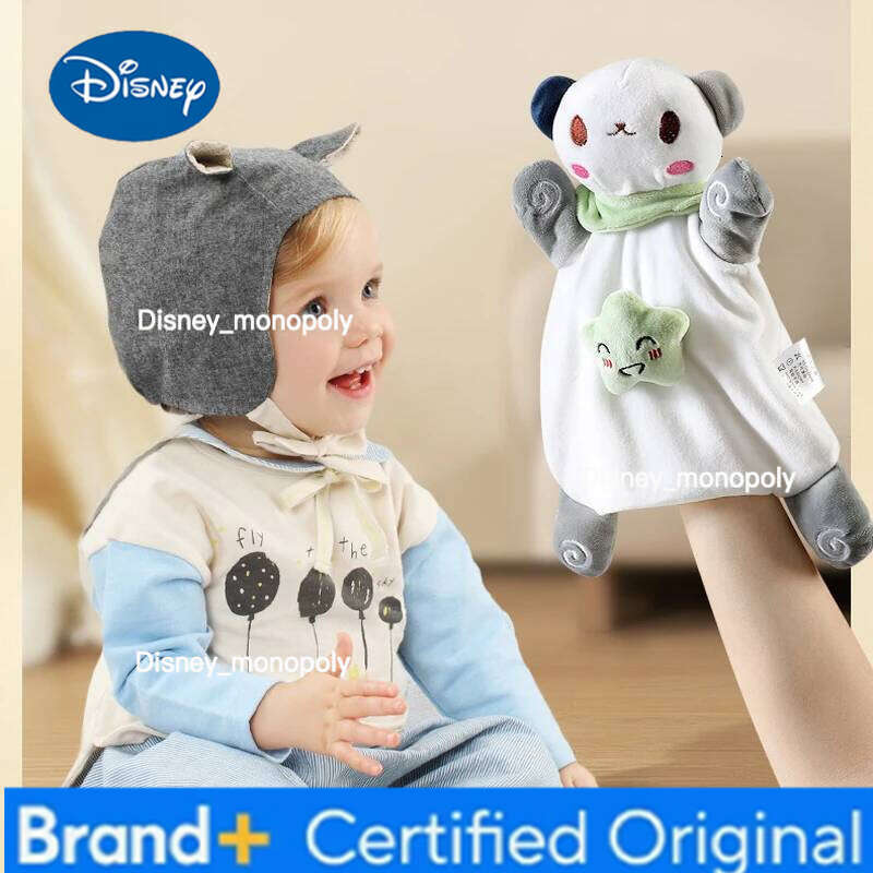 Disney New Soft Appease Baby Rattle Animals Soothe Reassure Sleeping Blankie Towel Lathe Hanging Educational Toddler Toys H260126