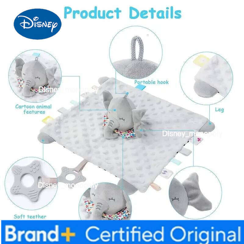 Disney Rabbit Comforter Blanket Soft Appease Baby Rattle Animals Toys Soothe Reassure Sleeping Towel Lathe Hanging Toddler H260126