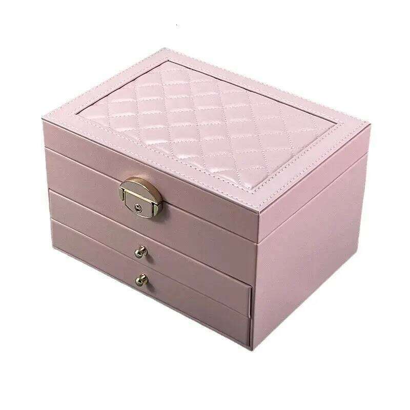 High-End Multi-Layer Drawer-Type Jewelry Box Household Large Capacity Earring Storage Organizer with Oxidation Finish