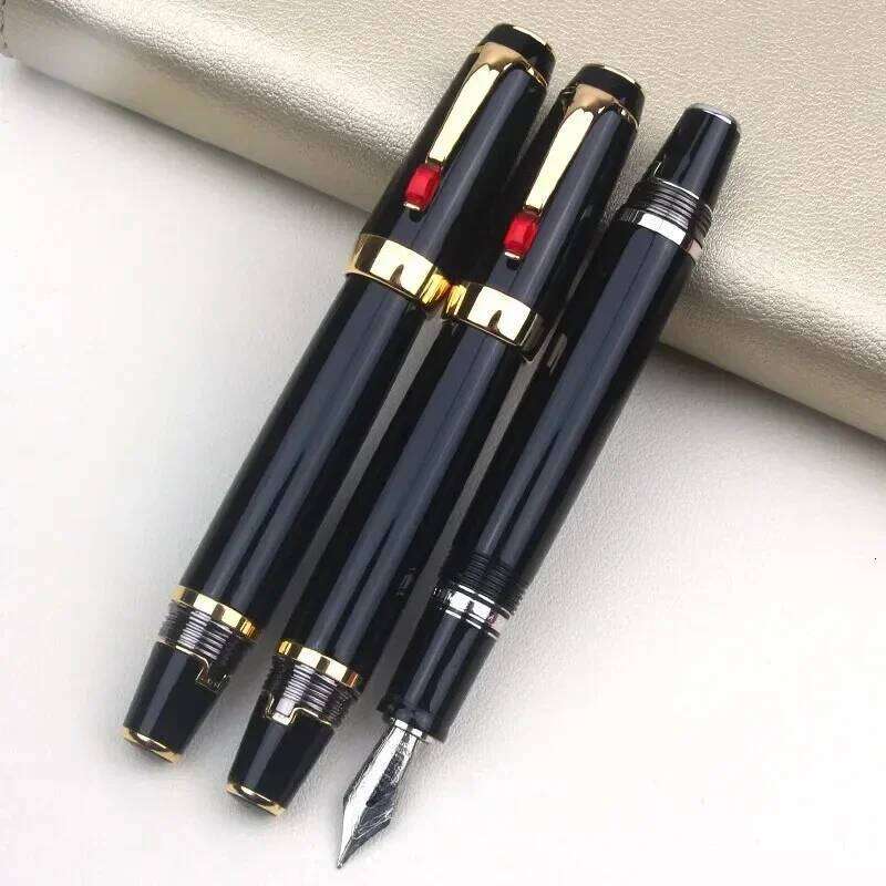 Classique Bohemia Series M Unique Retractable Nib Fountain with Random Color Shine Diamond Clip Pocket Pen Writing Gifts 26Y0126