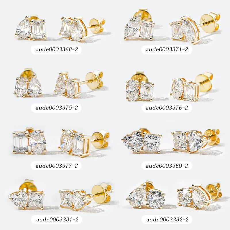 Toi Et Moi Diamond IGI Jewelry Card 1CT and 05CT Studs DEF VS HPHT CVD Starsgem 10K Solid Gold Lab Grown Diamonds Earrings