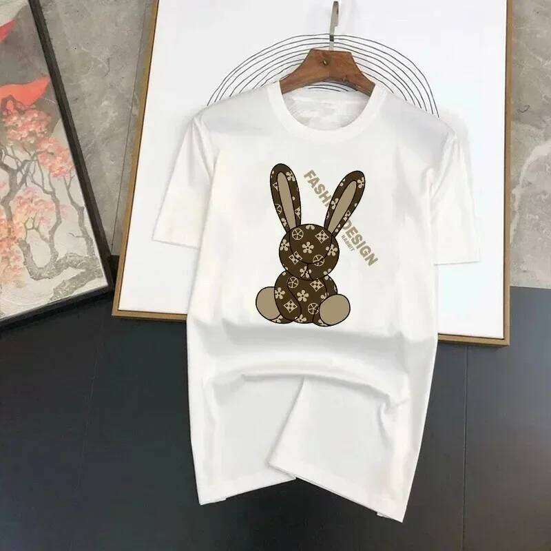 Cartoon Luxury Printed Women T-Shirt Plus Size Casual Short Sleeve Y2k Designer Fashion Fashion Brand Harajuku Female Top Tees Lady Tshirt