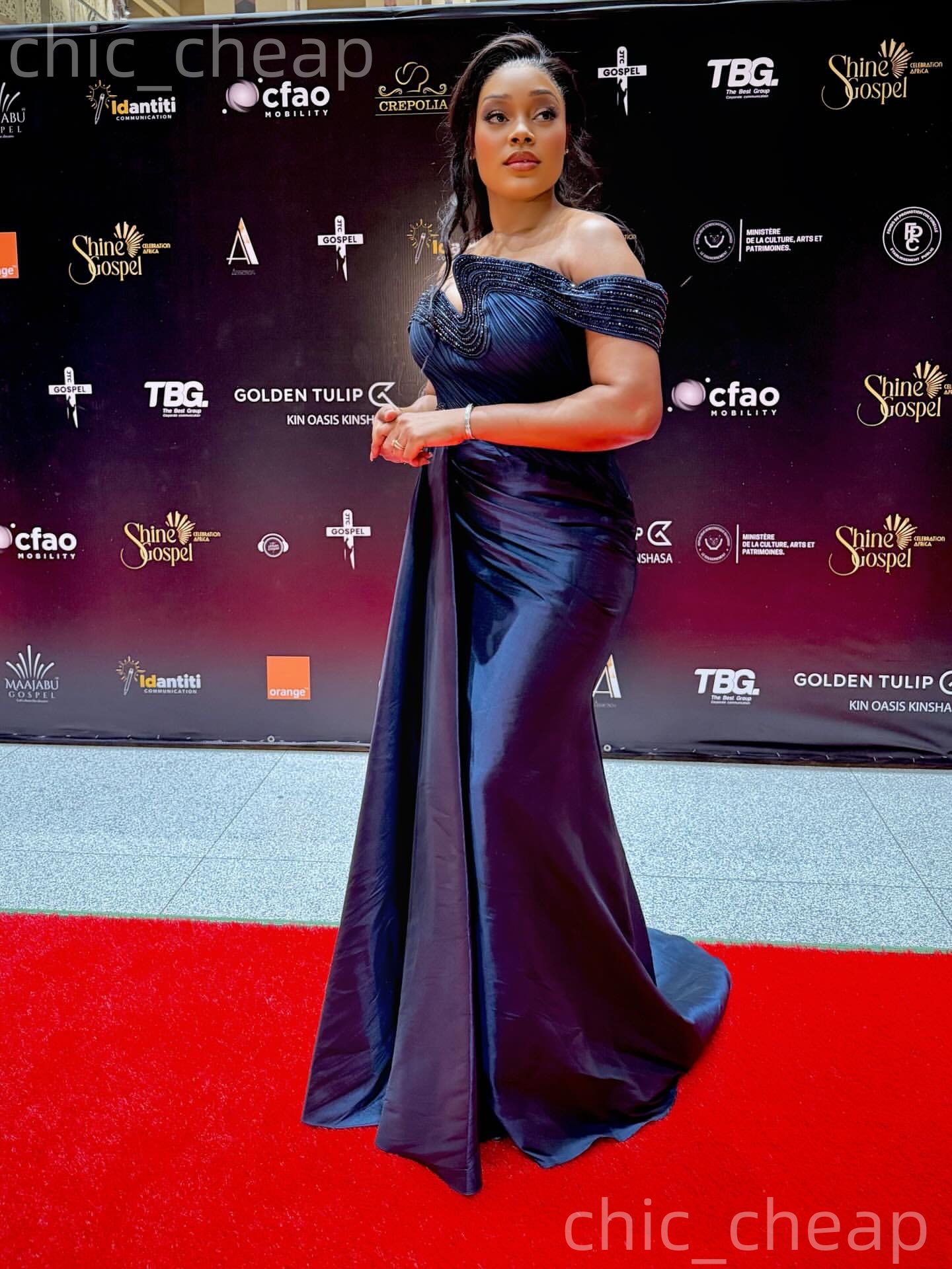 Aso Ebi Navy Blue Mermaid Prom Dresses 2026 Strapless Beaded Taffeta Evening Formal Party Second Birthday Engagement Gowns Dress For Special Occasions