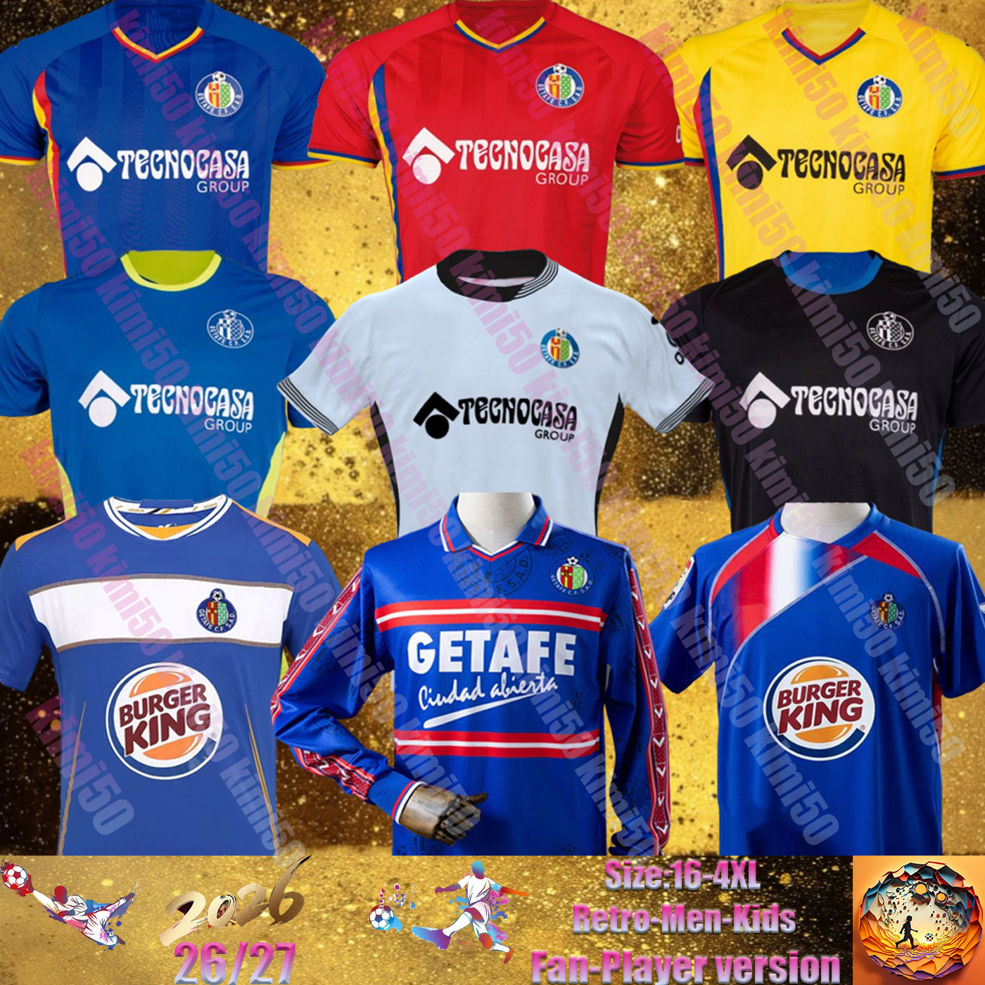 25 26 Getafe Soccer Jerseys long sleeves Retro 98 99 09 10 ALDERETE DJENE ARAMBARRI UCHE RICO PETER Bertug Yildirim B.Mayoral SOLA 2025 2026 Men Football Shirt Uniforms