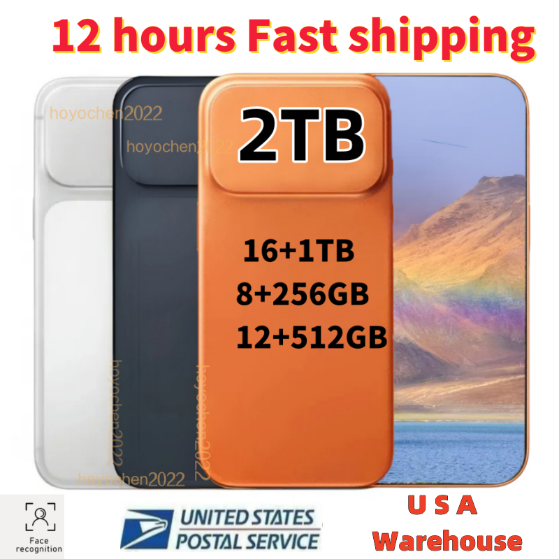 i17 pro max 6.9 inch 5G 2TB 16+1TB 5G Smartphone camera face unlock full screen wireless charging high definition phone dual SIM card HD Display mobile phones