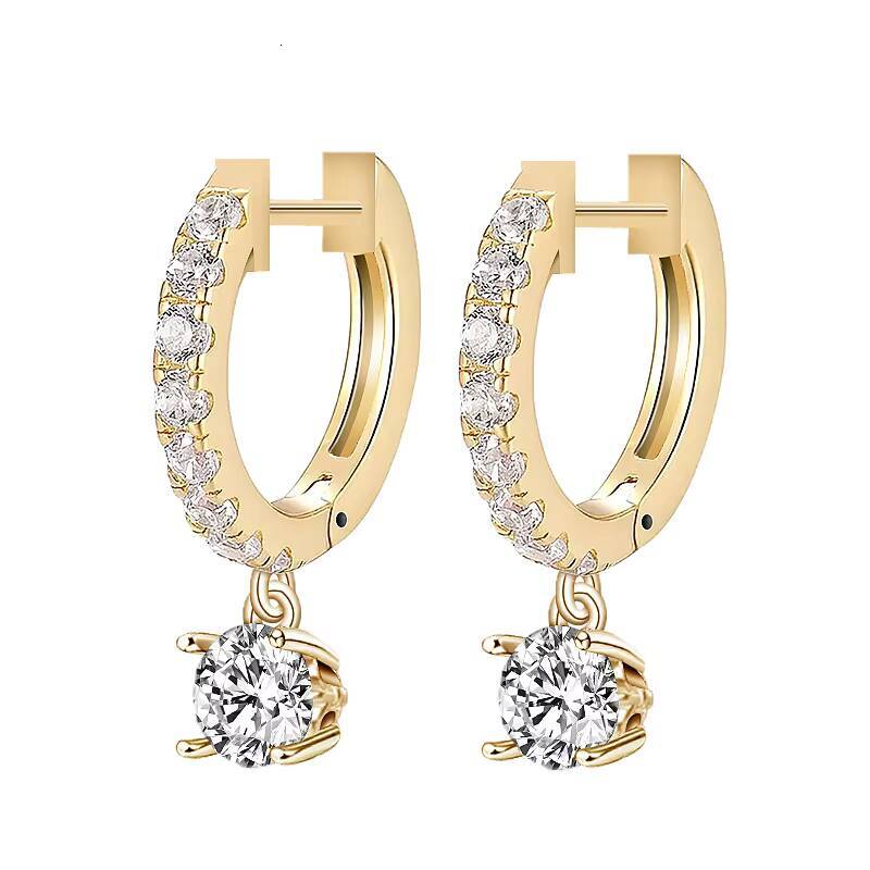 Starsgem 14k Gold Def Vs Vvs Synthetic Diamond Prong Style Claw Setting Earring 5mm Lab Grown Diamond Earrings