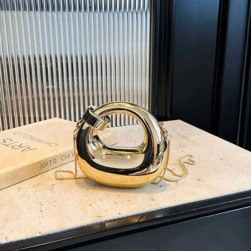 Fashion Crescent Mini Acrylic Chain Evening for Women, Shoulder and Crossbody Bag XJ260125