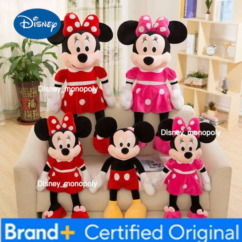Disney Mouse Plush Dolls Animal Stuffed Toys Birthday gift Christmas Gift for Kids Cute Mickey Minnie Presents H260126