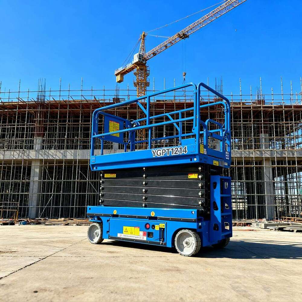Scissor Lift For Airport Repair 10m Self Propelled Electric Aerial Platform With Rapid Travel Speed For Tarmac Maintenance