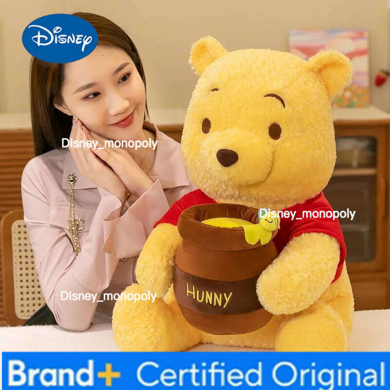 Disney 35-55cm Honey Jar Winnie The Anime Soft Plush Toys Kawaii Pooh Bear Stuffed Animal Dolls Children Kids Birthday Gift H260126