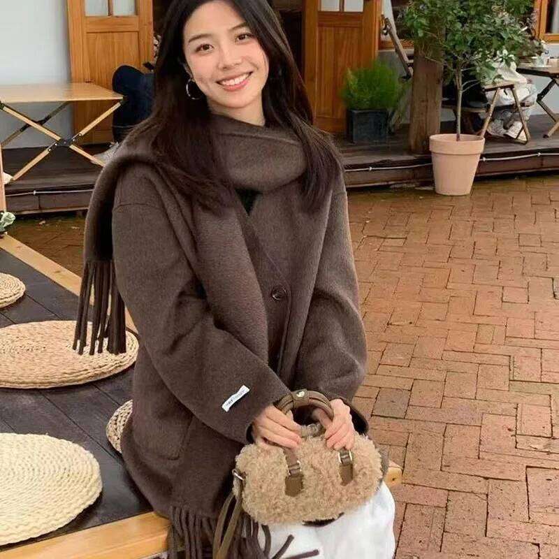 Fashionable Lamb Fur Women's Crossbody New Arrival Pillow Shaped Handbag Autumn Season Small Bag Versatile Design XJ260125