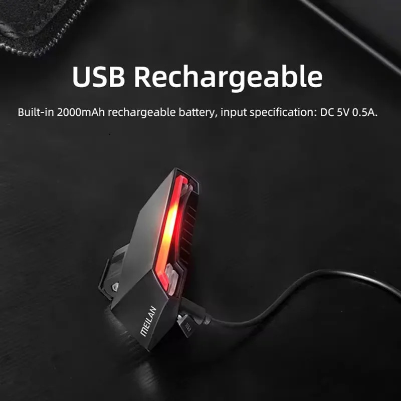 MEILAN X5 Bike Taillight Smart USB LED Wireless Remote Control Bicycle Rear Light Road Laser Turn Signal Cycling Lamp 260121