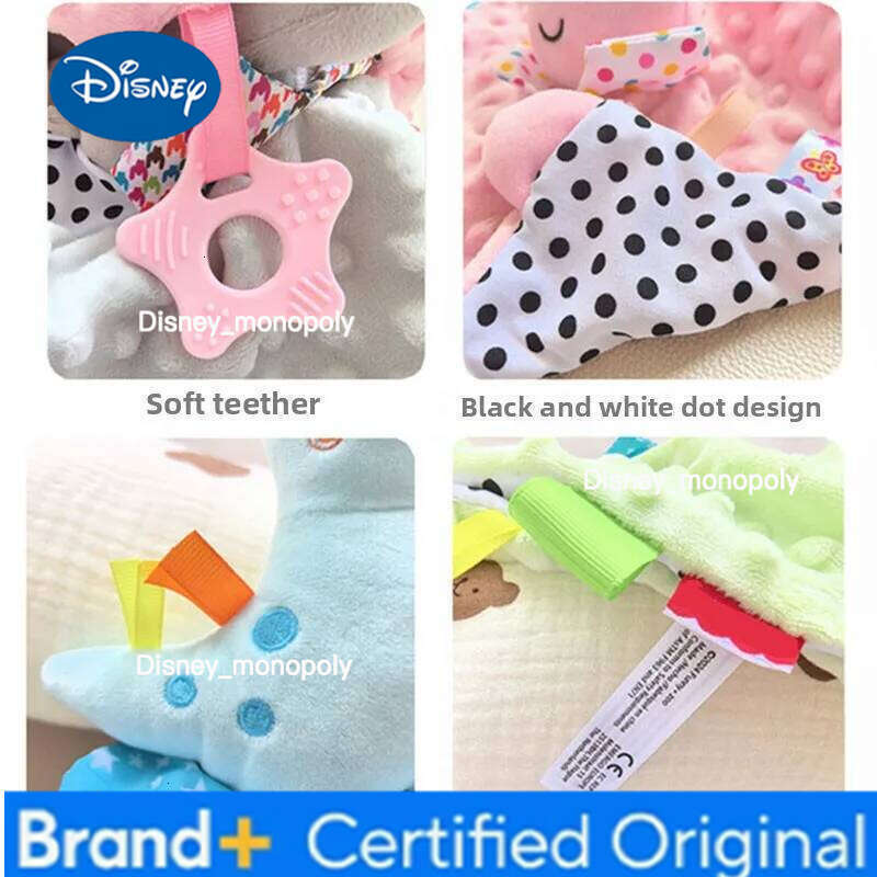 Disney Elephant Comforter Blanket Soft Appease Baby Rattle Animals Toys Soothe Reassure Sleeping Towel Lathe HangingToddler H260126