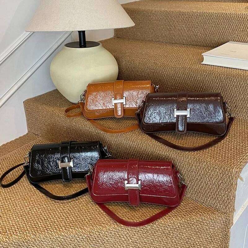 Fashionable Luxury Brand Leather Women's Shoulder Bag Classic Paris Elegant Lining Trendy Vintage Bag XJ260125