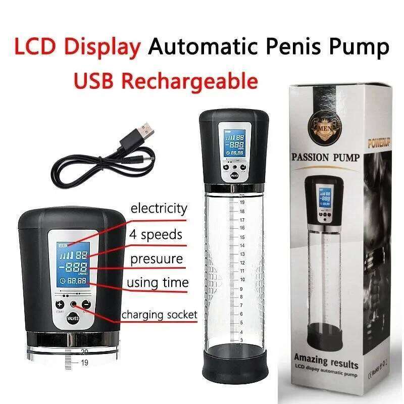 Electric Pump Enlargement Vacuum Penis Extender Sexy Man Toy Increase Length Enlarger Male Masturbator Adult supplie 26L0126