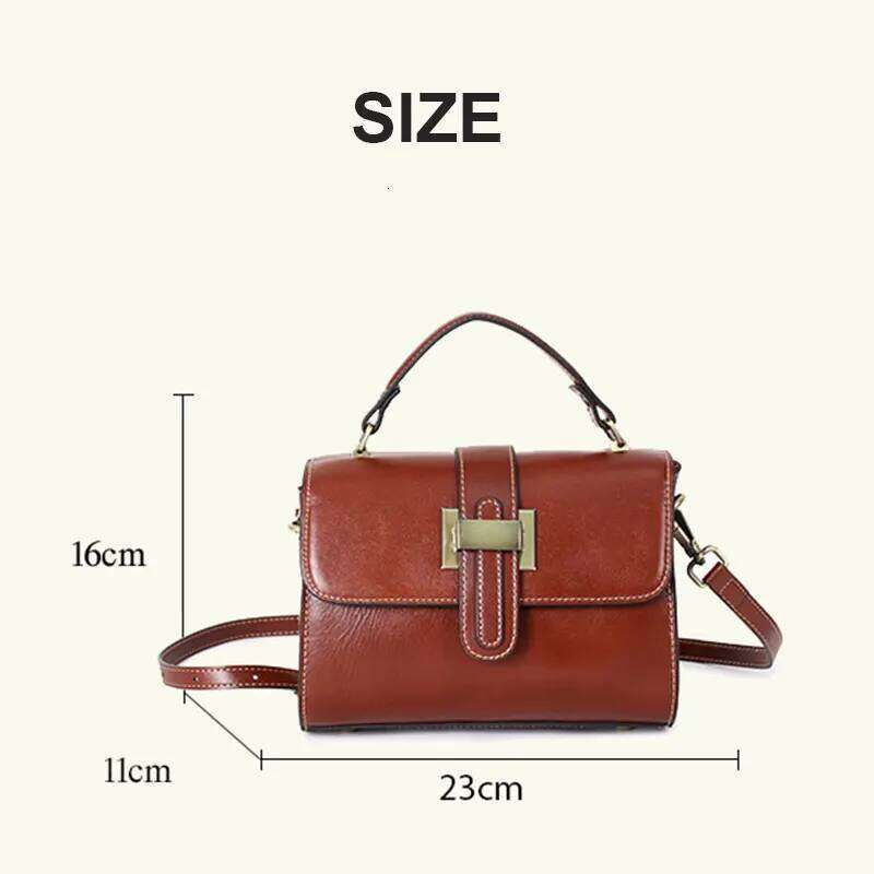 Vintage Women's Crossbody Bags 2025 New Genuine Leather Shoulder Luxury Designer Women Square Bag Cowhide Handbags ML9240 XJ260125