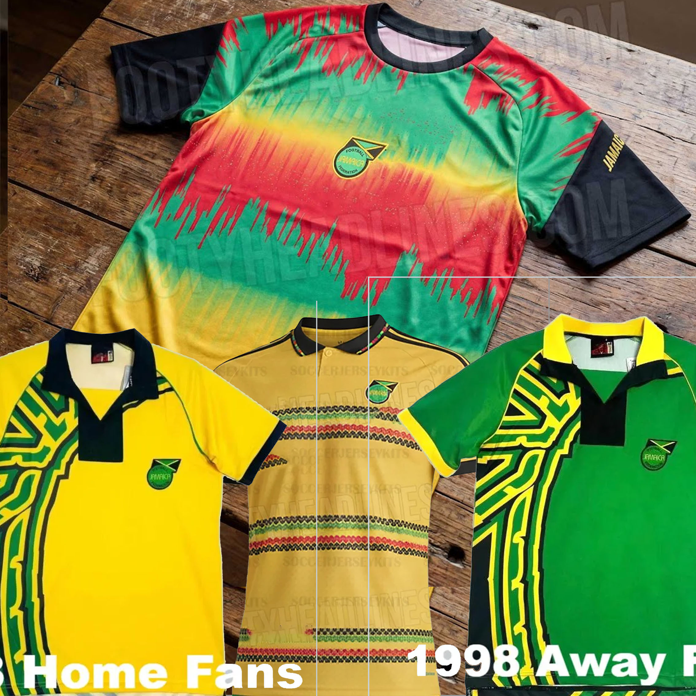 Jamaica 2026 (World Cup) Pre-Match Shirt Leaked Soccer Jerseys Nicholson Bailey Reid 1998 Retro home away Jersey Russell Too Hot Antonio Men kids kit Morrison Lowe