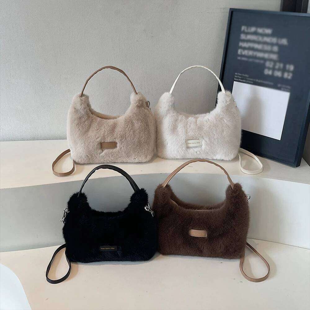 Autumn and Winter Soft Small Milk New Niche Portable Commuting Versatile Plush Bag, Crossbody Bag XJ260125