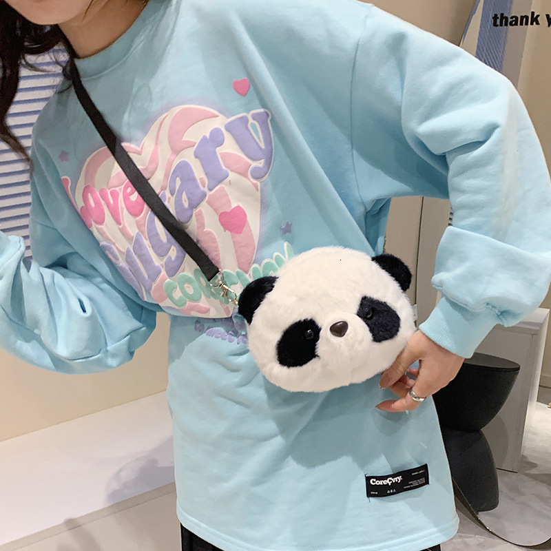 Cute Toy Panda Doll Crossbody Bag Children's Backpack Cross-Border Plush Bear Gift