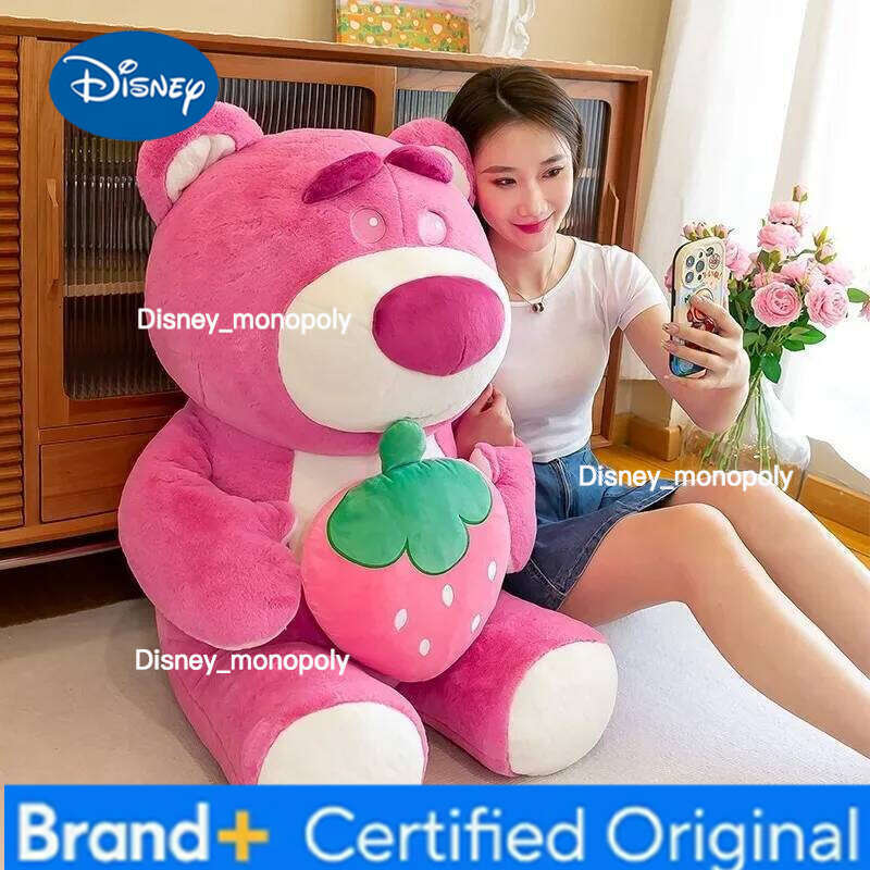 Disney / Cute Hug Toy Cartoon Anime Strawberry Bear Plush Doll Sleep Pillow Gift for Girlfriend's Birthday H260126