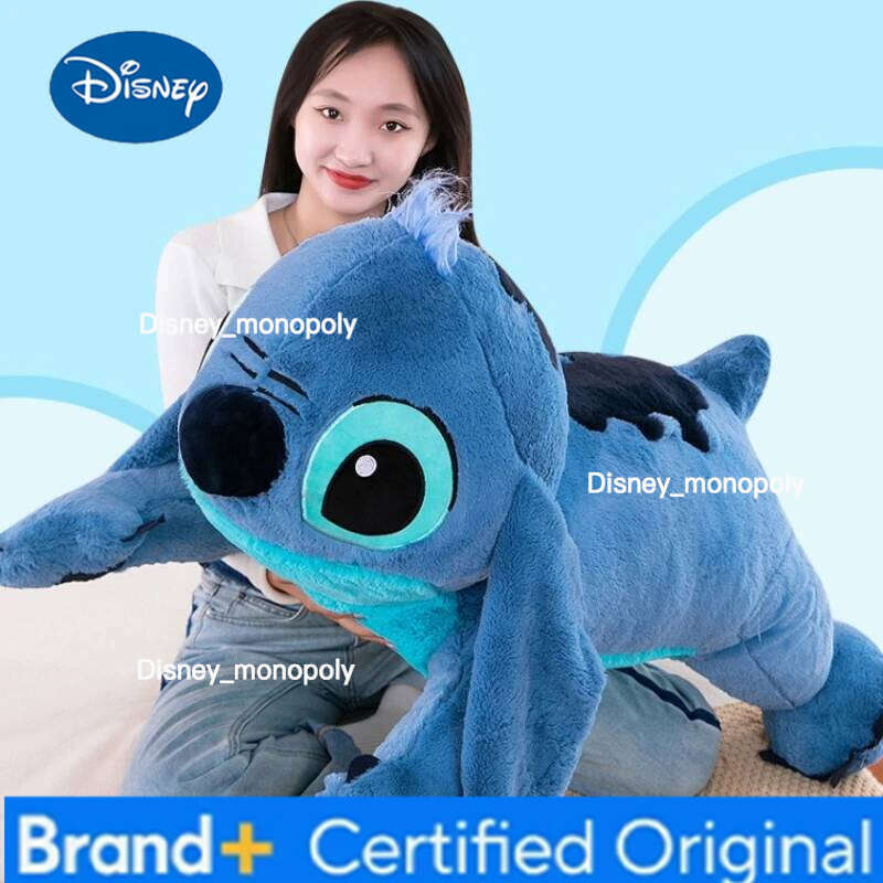 Disney 100cm Big Size Stitch Cartoon Anime Plush Stuffed Doll Room Plushies Pillow Cute Ornaments Children's Holiday Gifts H260126