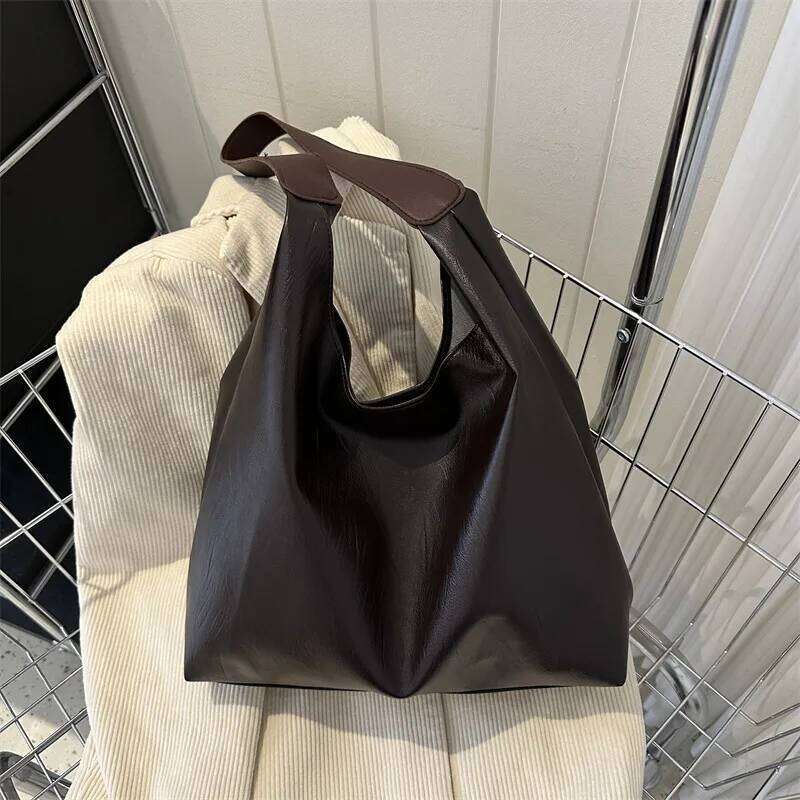 Large Capacity Fashion Texture PU Commuter for Women 2025 Summer New Versatile Single Shoulder Underarm Tote Bag XJ260125
