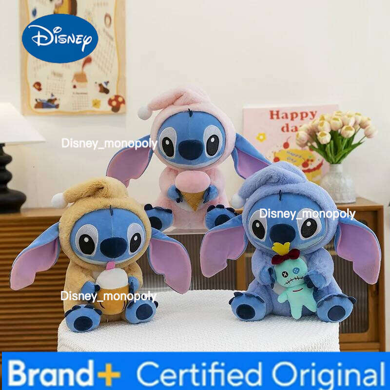 Disney Cartoon Stitch Stuffed Dolls Anime Plush Baby Pendant Toys Kawaii Birthday Christmas Gift For Kids H260126