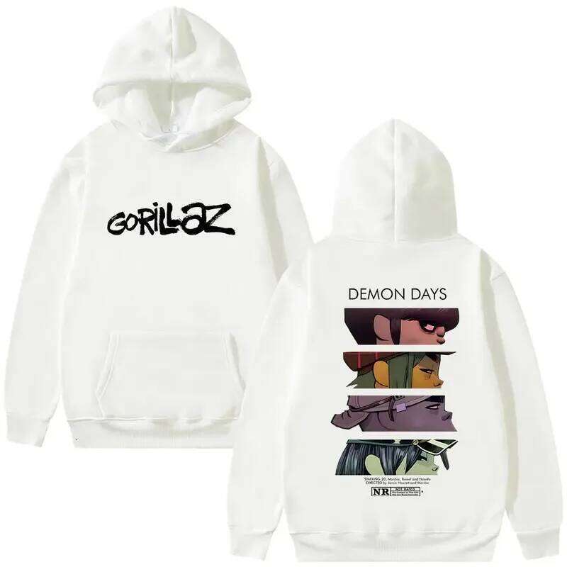 Gorilaz Sweatshirt Autumn/Winter Style Fleece Long Sleeve Printed Hooded Shirt - for Men and Women X260126 - view 4