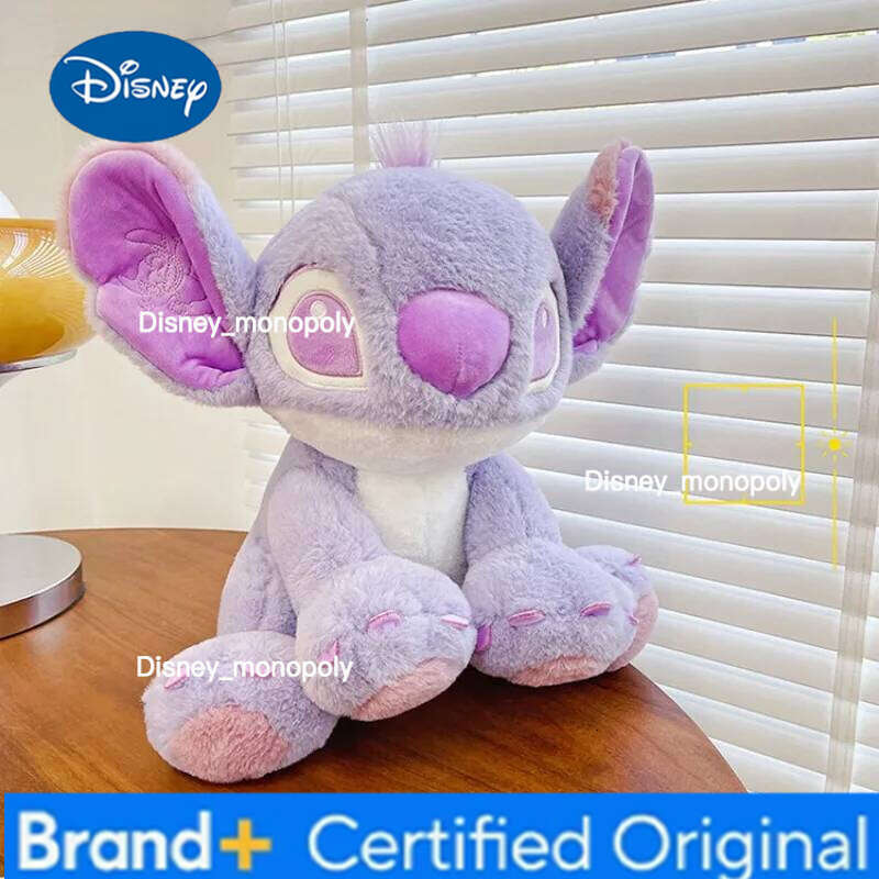 Disney Cartoon Purple Stitch Star Baby Kawaii Plush Toy Girl's Birthday Doll Girlfriend Valentine's Day Gift 25cm/30cm/45cm H260126