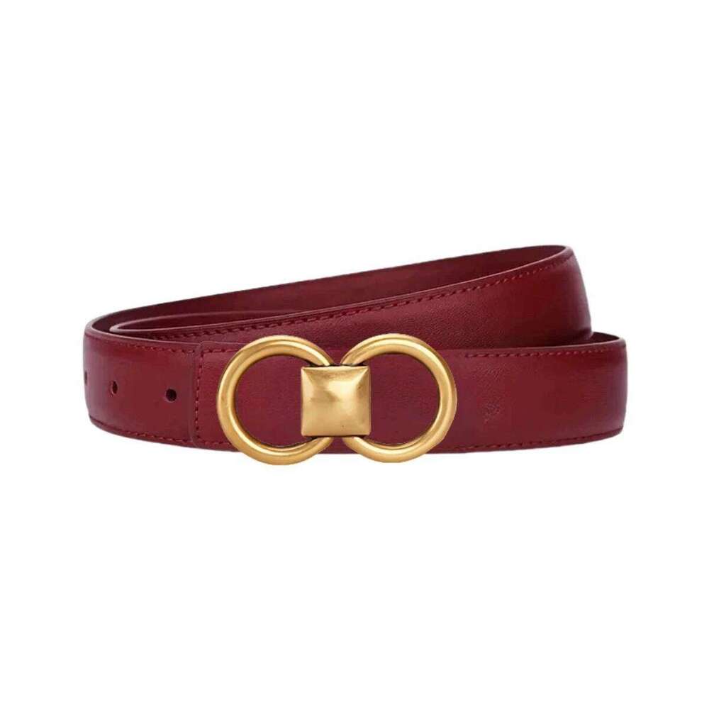 Durable Genuine Cowhide Leather Belt Women, Timeless Classic Design, Versatile For Business Casual & Everyday Outfits