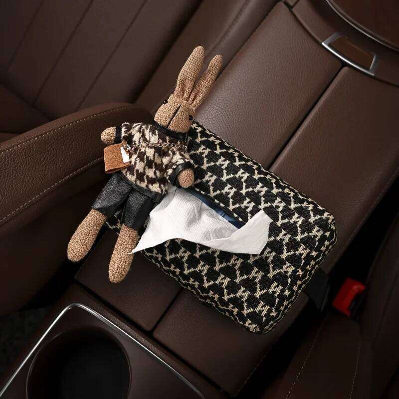 Advanced Sense Thousand Bird Lattice Tissue Female Car Seat Back Armrest Paper Box Interior Decoration Supplies