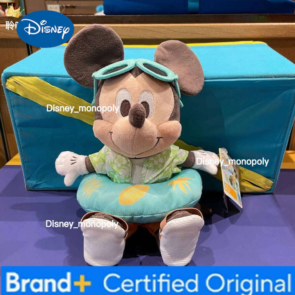 Disney Original 2023 Summer Swimming Ring Mickey Minnie Donald Duck plush toy children's doll Birthday Present For Child H260126