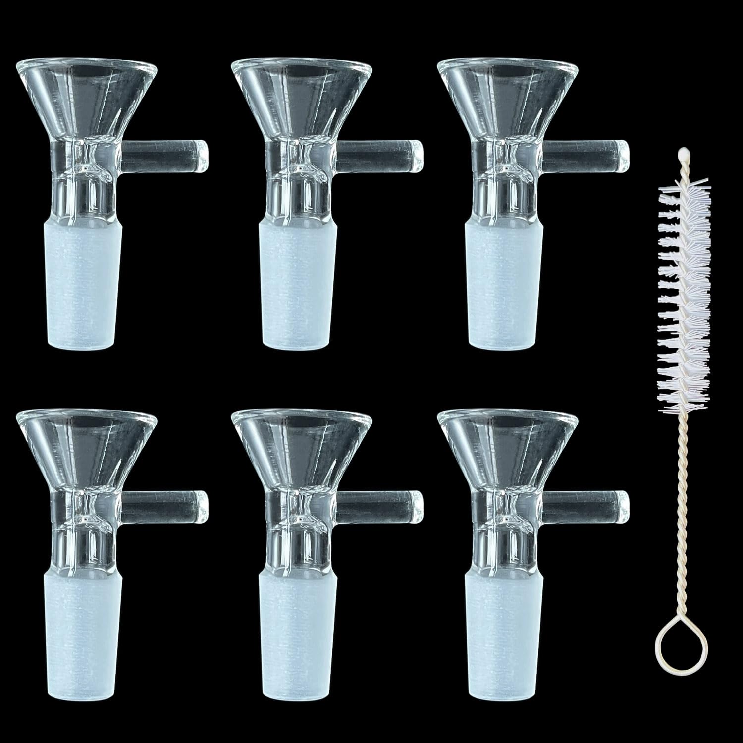 STOCK IN USA, 6pcs 4Inch Clear Thick Glass pipe Bowl For 14mm Male transparent Bowls Smoking accessories Tool For water Bong Oil burner pipes, 3-7 Day