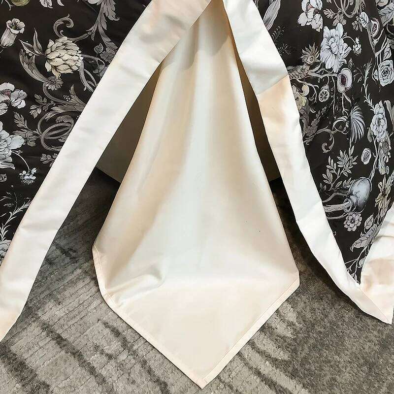 European Retro Digital Printing Egyptian Cotton 4pcs Bedding Sets Comforter/Duvet Cover Fitted Bed Sheet Pillowcases Y260124
